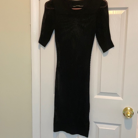 Allsaints Black knit sheer dress - Picture 2 of 5